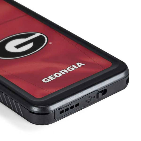 University of Georgia Red Jersey Galaxy S24 Plus Waterproof Case